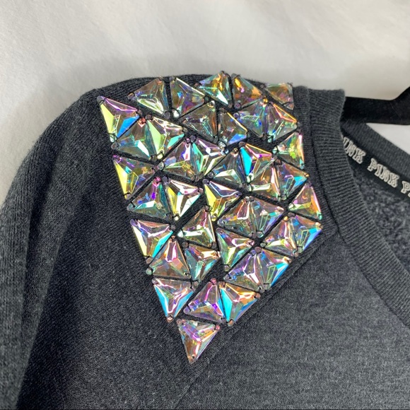 PINK Victoria’s Secret Holographic Sweatshirt XS - Picture 11 of 15